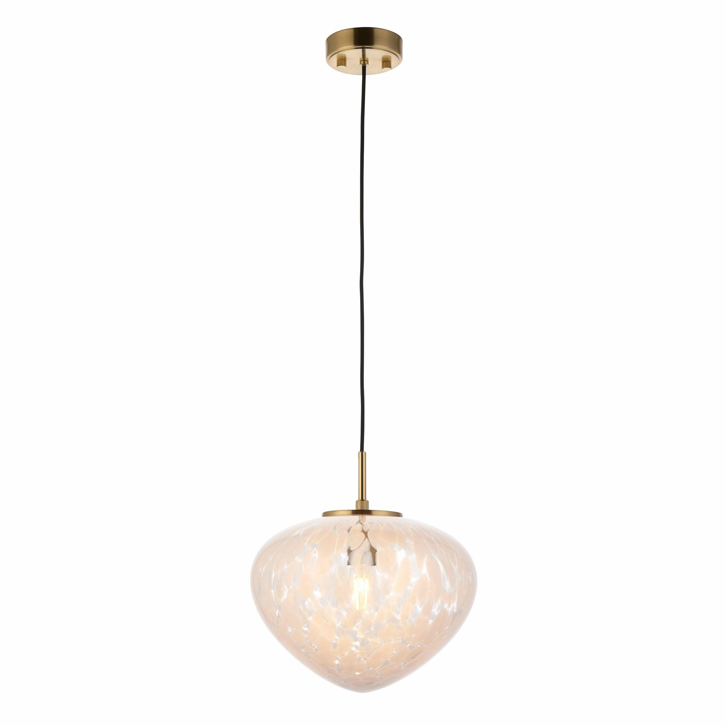 Mali Art Deco Ceiling Pendant Light With Confetti Glass