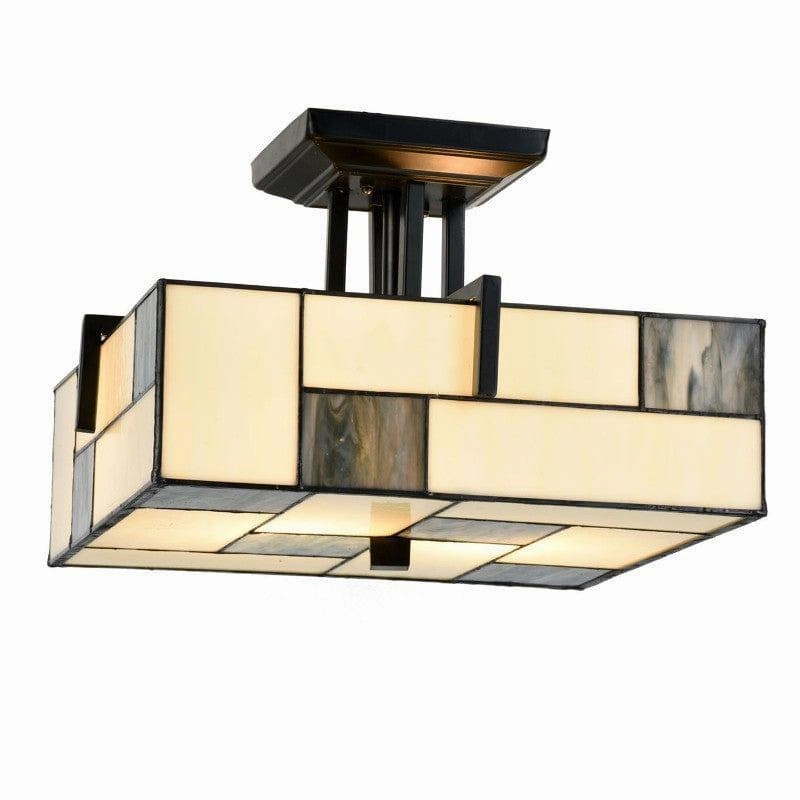 Manchester Semi-Flush Tiffany Ceiling Light recessed ceiling spot lamp