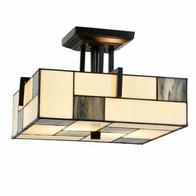 Manchester Semi-Flush Tiffany Ceiling Light recessed ceiling spot lamp
