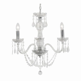 Marie Therese 3 Light Acrylic Chandelier white ceiling lamp