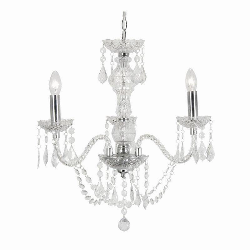 Marie Therese 3 Light Acrylic Chandelier white ceiling lamp