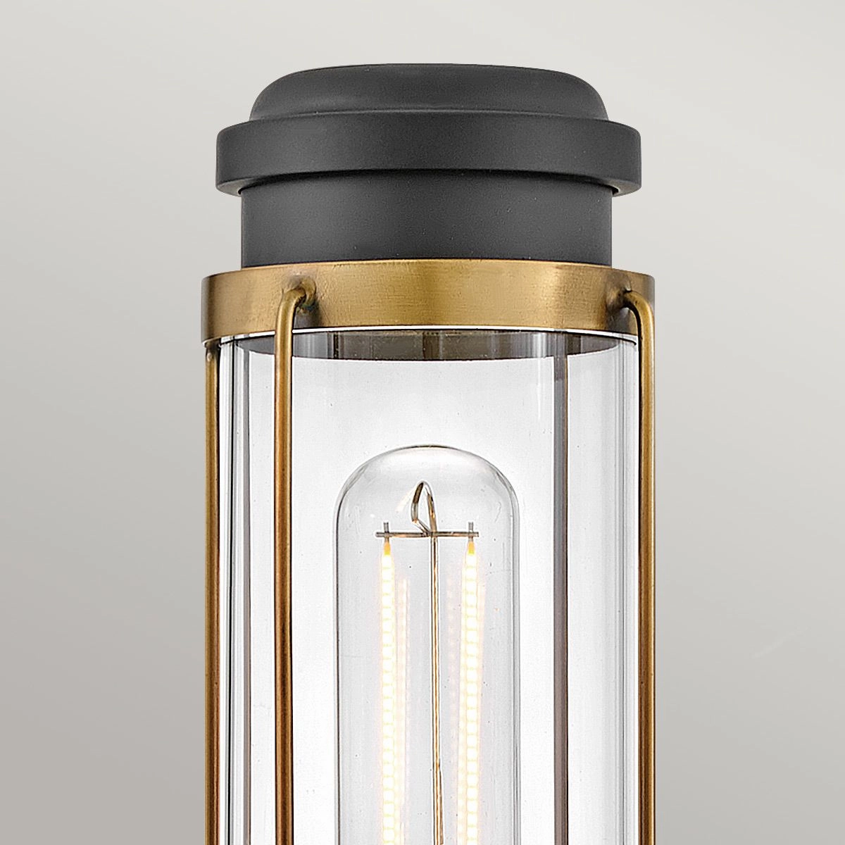 Masthead Brass & Black Bathroom Wall Light