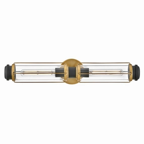 Masthead Double Brass & Black Bathroom Wall Light vintage desk lamp
