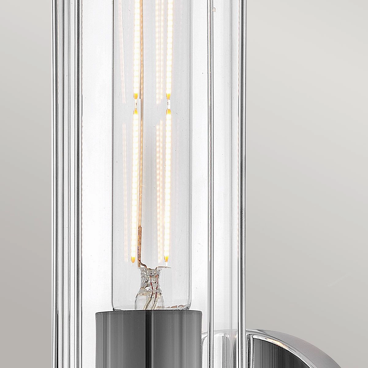 Masthead Polished Chrome & Black Bathroom Wall Light