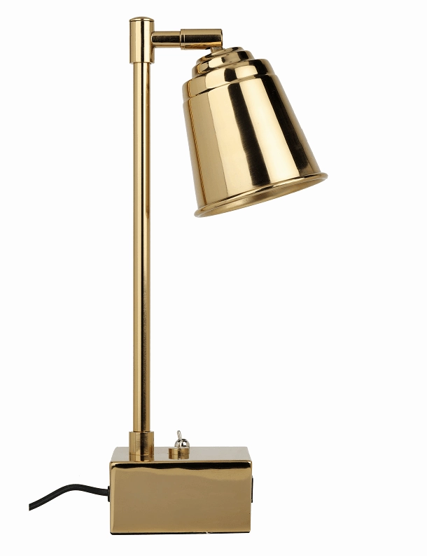Matt Gold Steel Adjustable Study Lamp