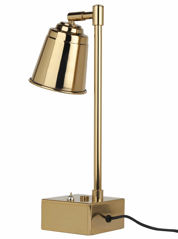 Matt Gold Steel Adjustable Study Lamp