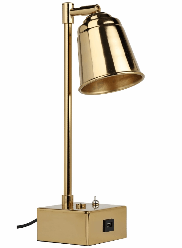 Matt Gold Steel Adjustable Study Lamp