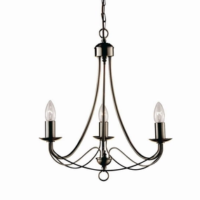 Maypole 3 Light Antique Brass Ceiling Pendant Searchlight flush mount ceiling fixture