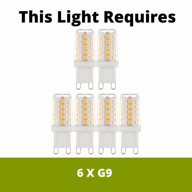 Meissa Chrome 6 Light Semi Flush Bathroom Ceiling Light