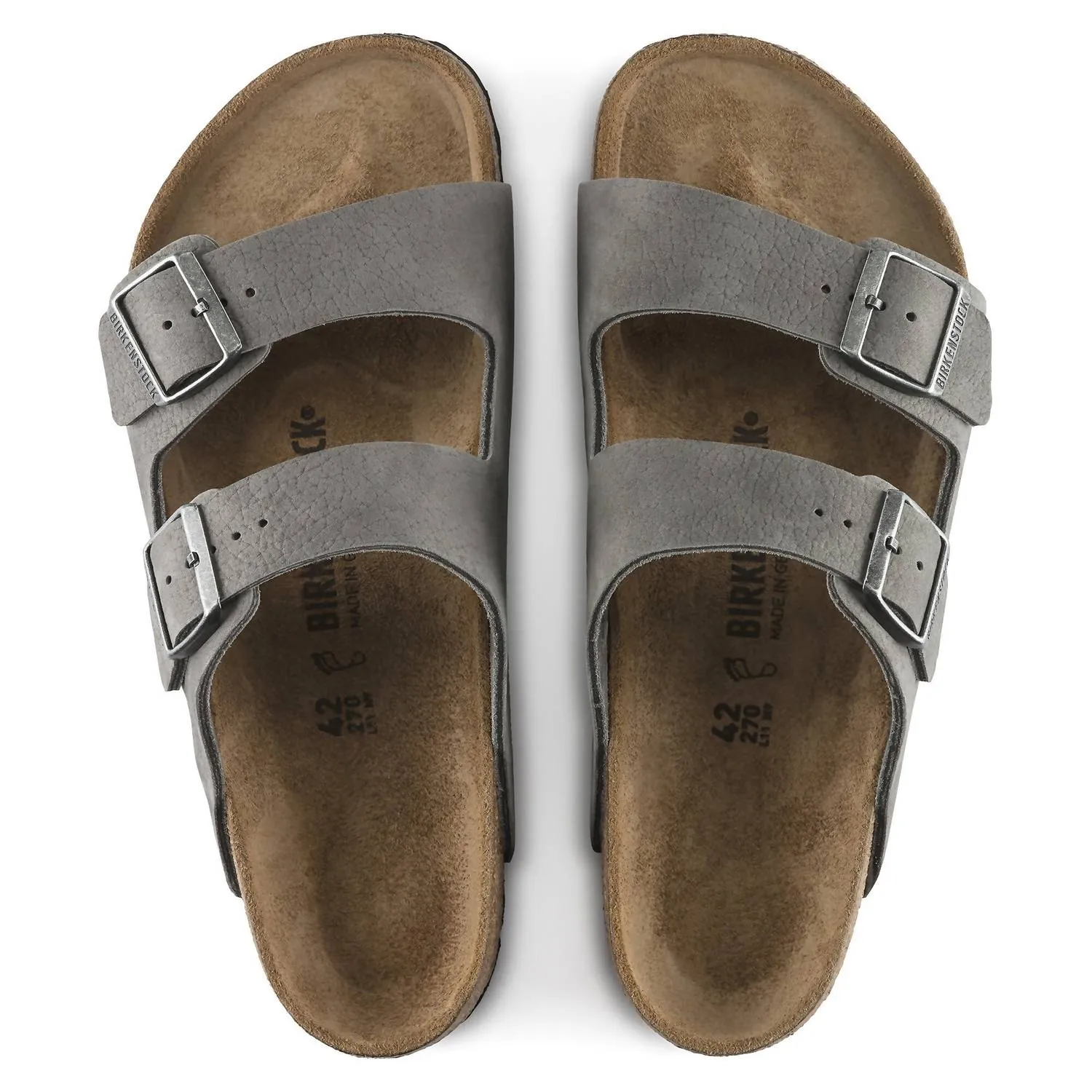 Men's Arizona Nubuck Sandals In Desert Buck Whale Gray