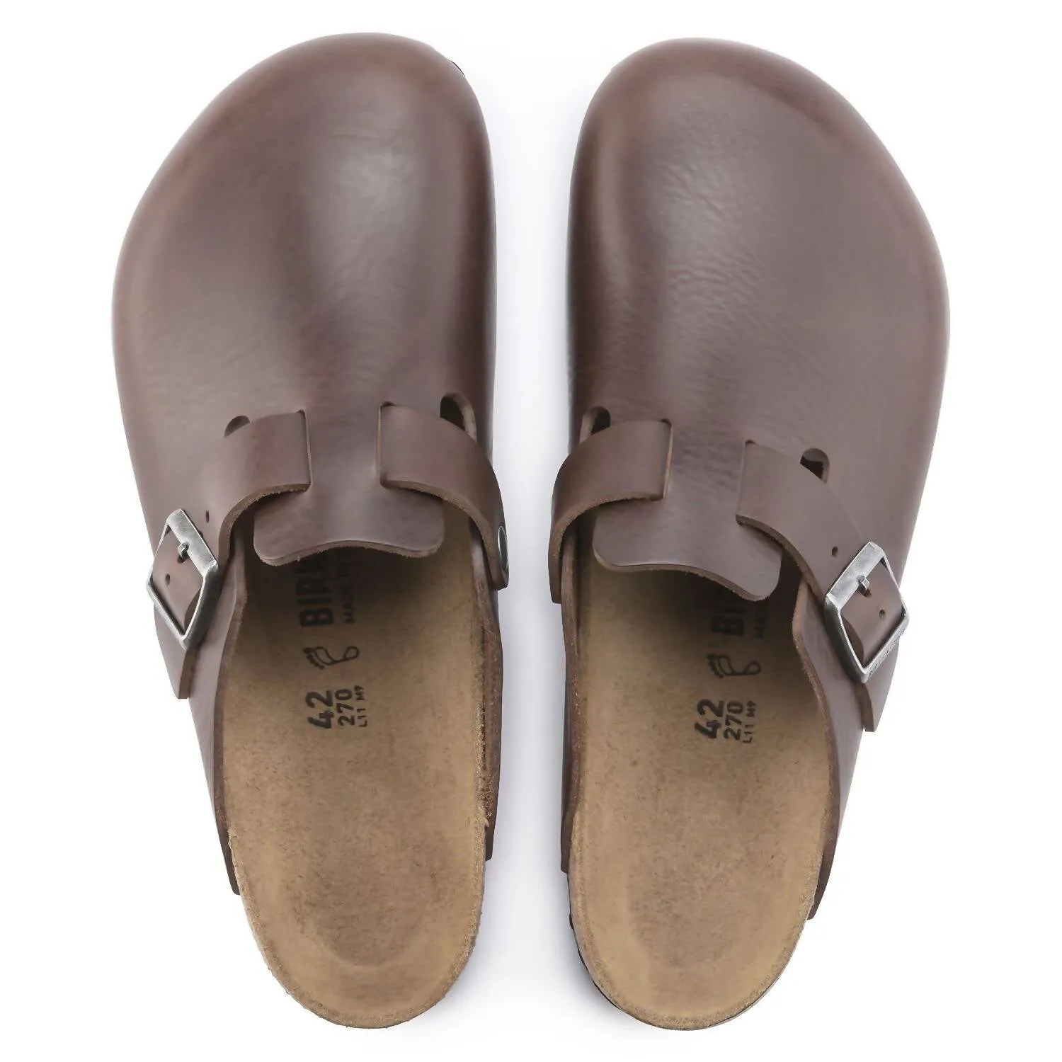 Men's Boston Leather Clog In Vintage Wood Roast