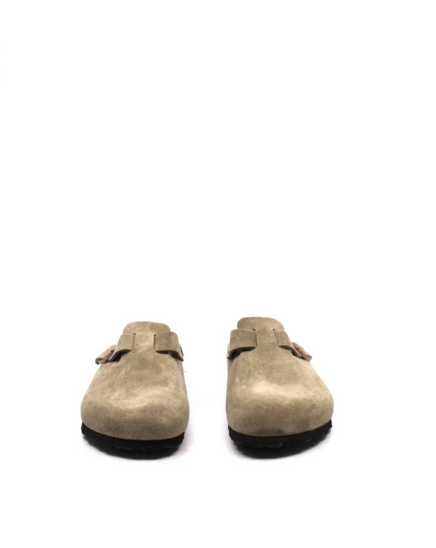 Men's Boston Soft Footbed Sandal - Narrow In Taupe Suede