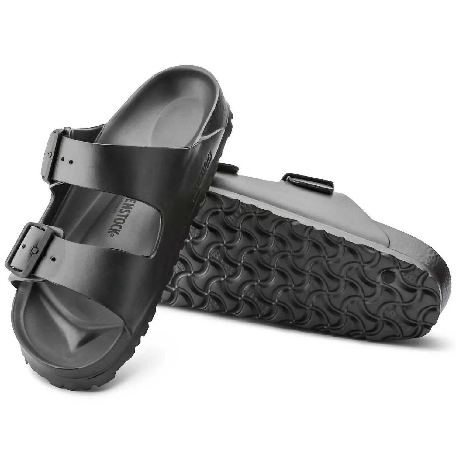 Men's Eva Regular Footbed Sandals In Metallic Anthracite