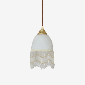 Mesh Tassel Glass Pendant Light round ceiling light