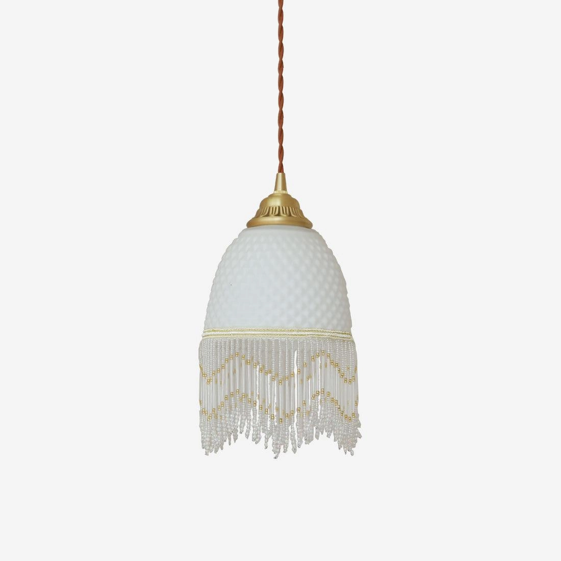 Mesh Tassel Glass Pendant Light round ceiling light