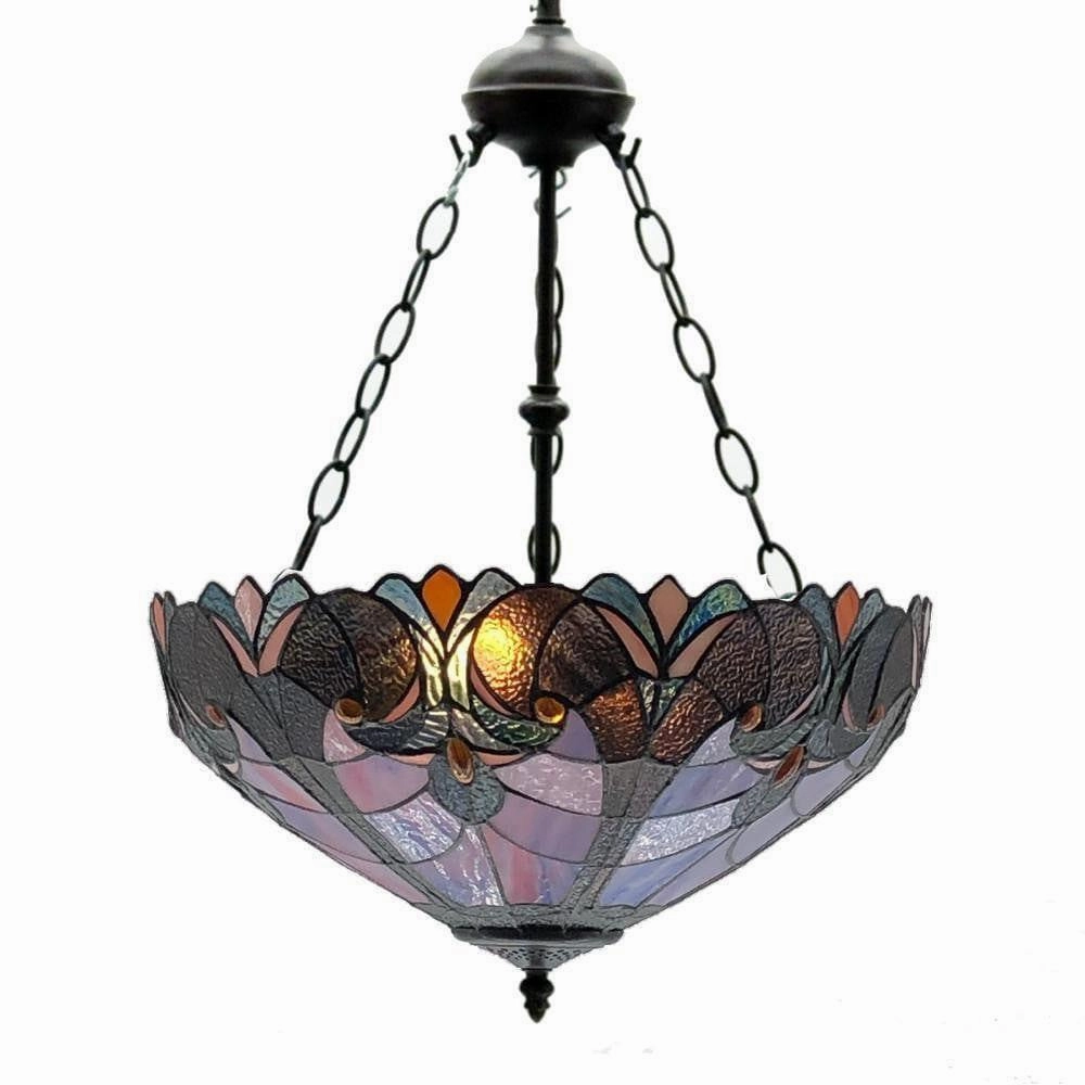 Minster Chaney Inverted Tiffany Ceiling Light recessed ceiling spot lamp