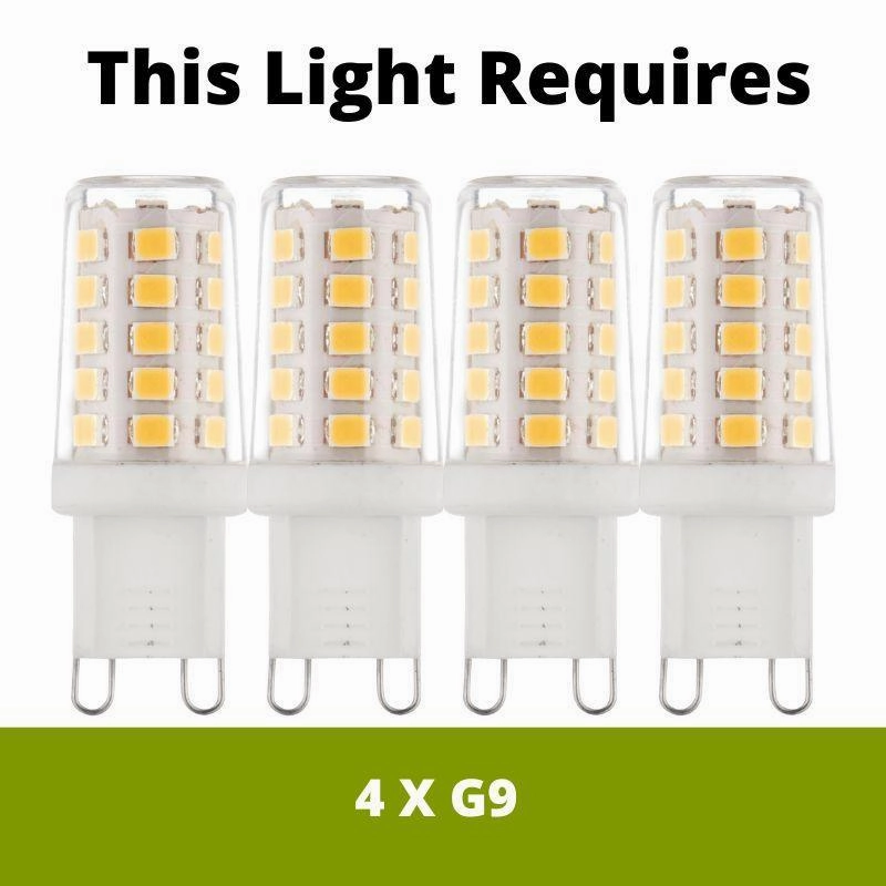 Mizar 4 Light Chrome Flush Ceiling Light