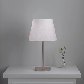 Modern & Sleek Stainless Steel Silver Finish Table Lamp 10 Inches decorative ceiling fixture