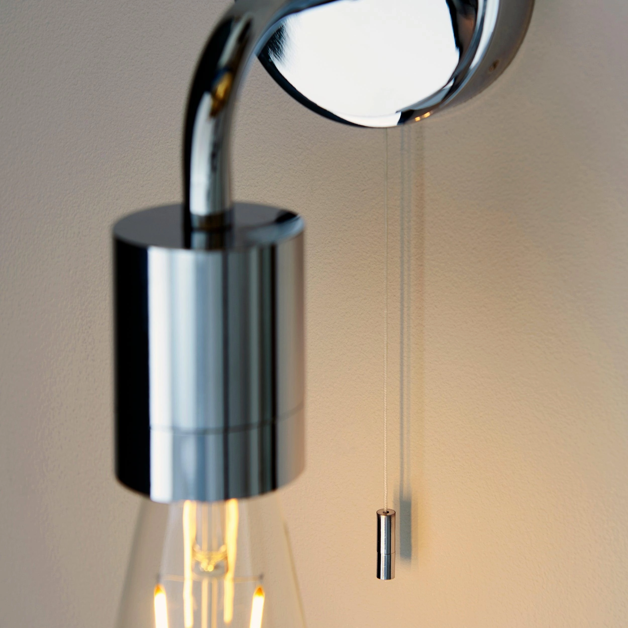 Modern Art Deco Chrome Bathroom Wall Light