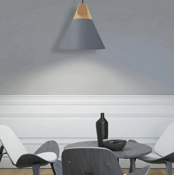 Modern Conical Nordic Pendant Light For Cafe & Bars With LED Bulb 1PC