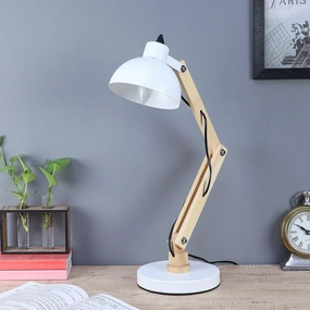 Modern White Study Lamp With Metal Base By SS Lightings decorative ceiling fixture