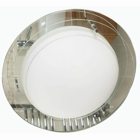 Molan Chrome Finish Small Flush Bathroom Ceiling Light soft glow ceiling light