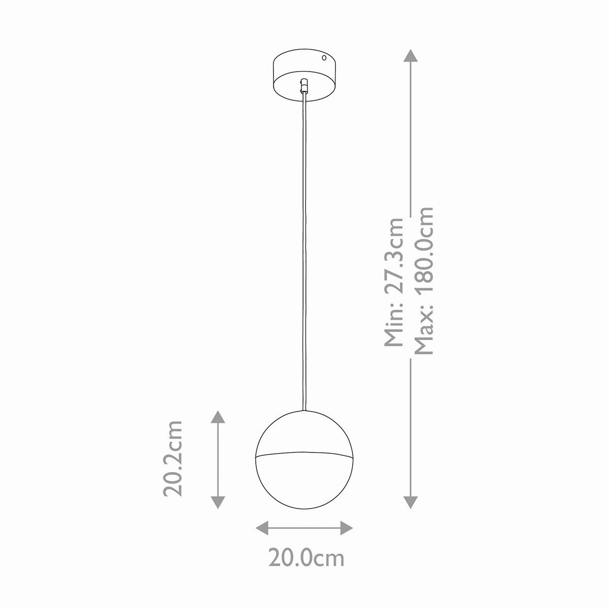 Moonlit LED Mini Black Ceiling Pendant Light