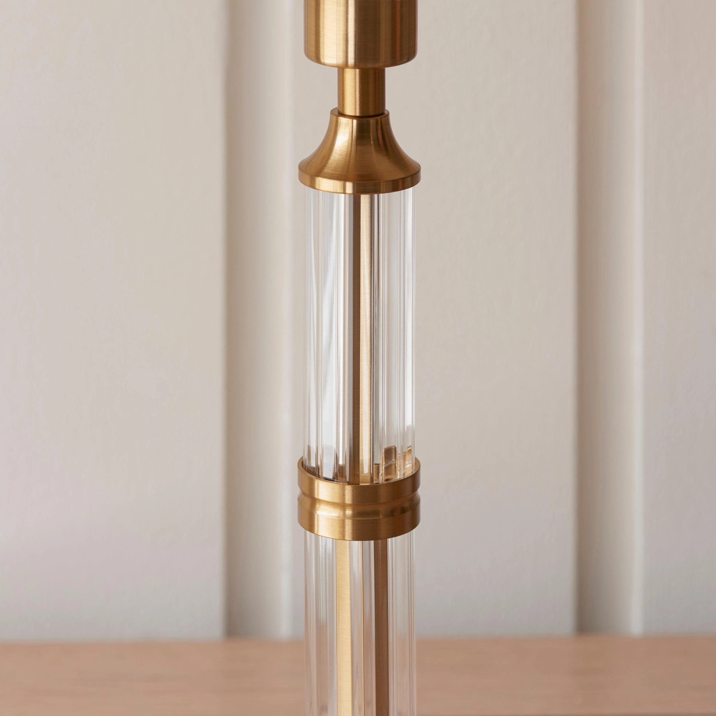 Morton Rechargeable Table Lamp & Ikat 16cm Neutral Shade
