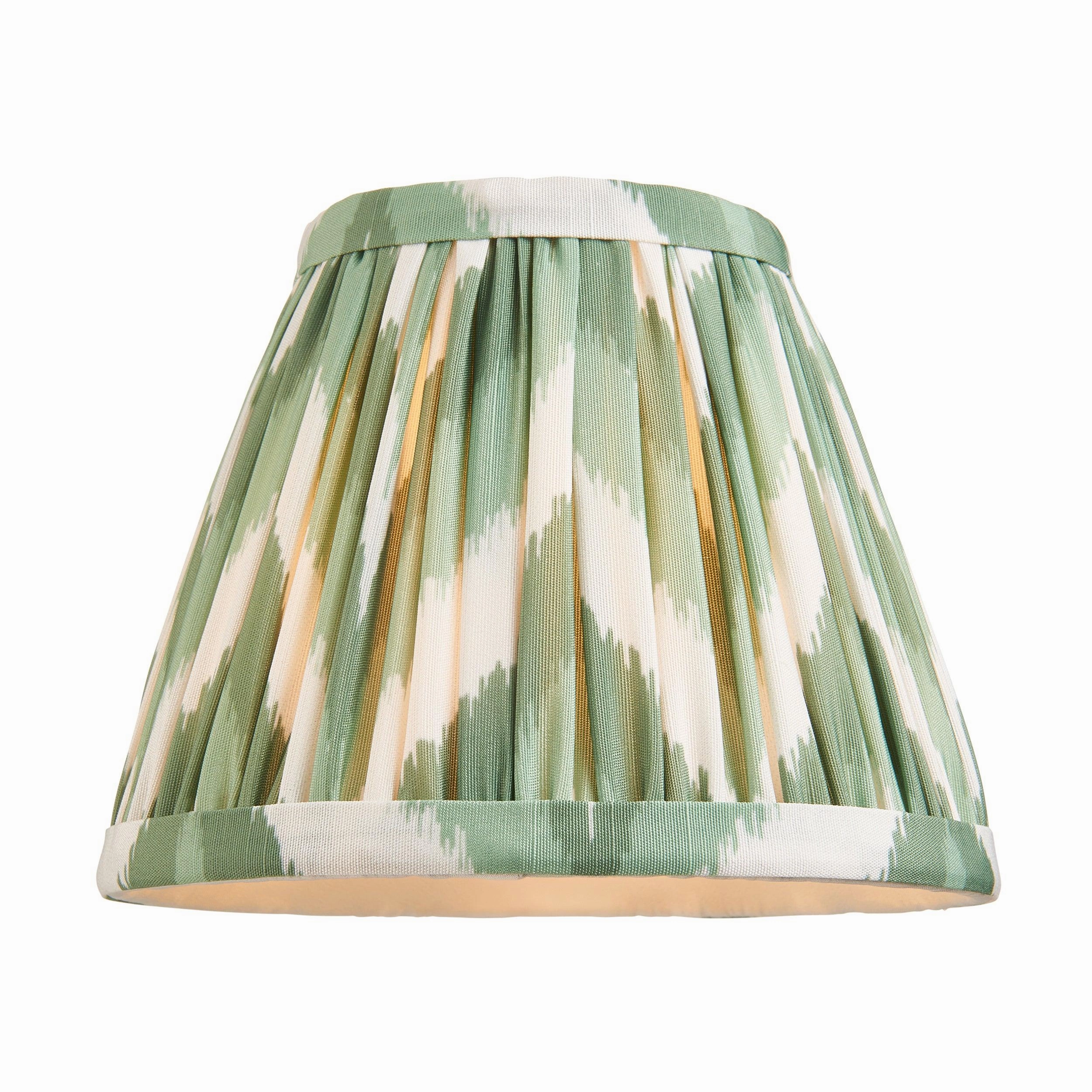 Morton Rechargeable Table Lamp & Zigzag 16cm Cotswold Green Shade
