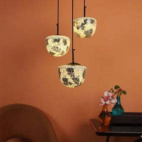 Multicolour  Metal 3 Hanging Light decorative ceiling fixture