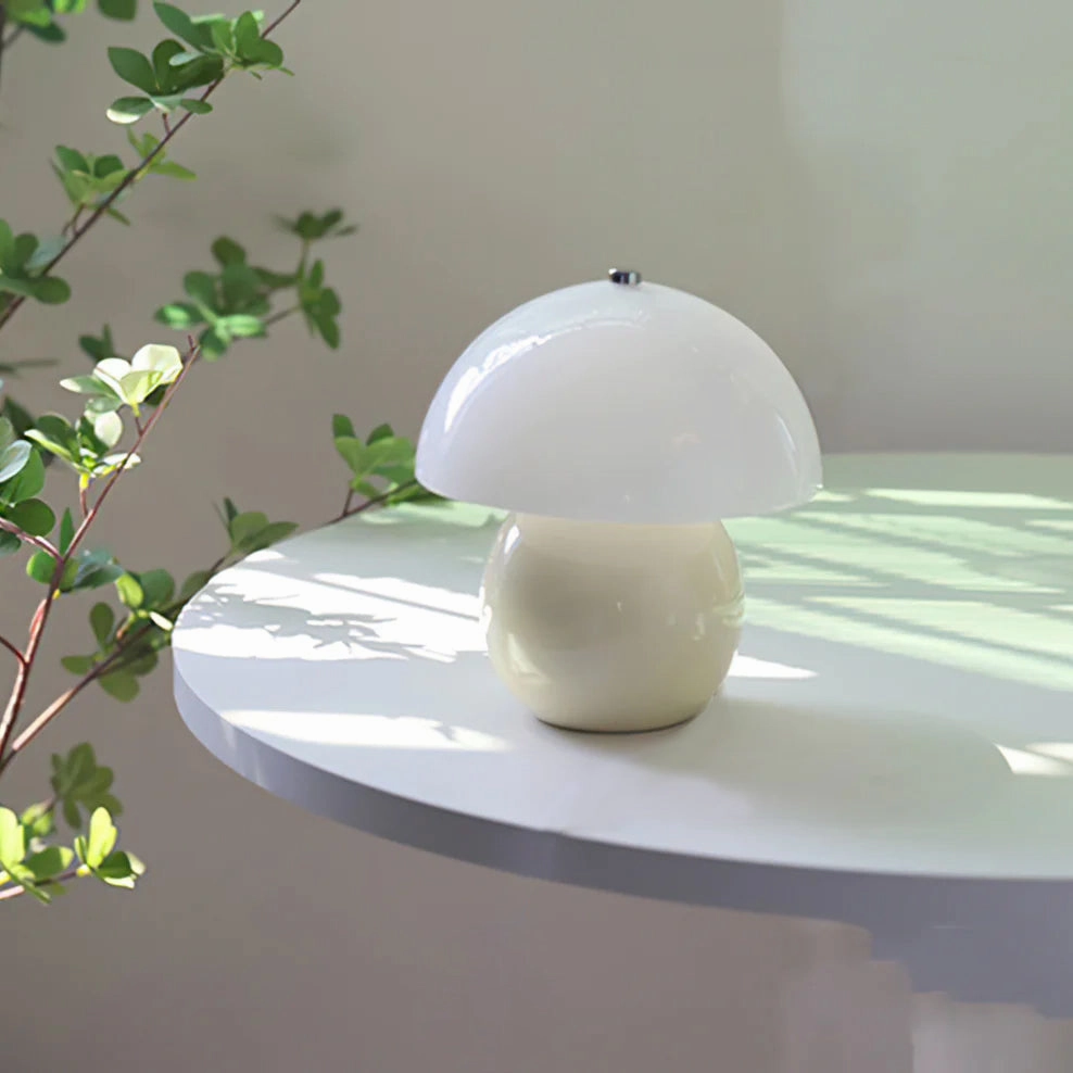 Mushroom Ceramic Built-in Battery Table Lamp