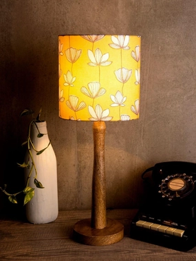 Mustard Flora Wooden Lamp decorative ceiling fixture