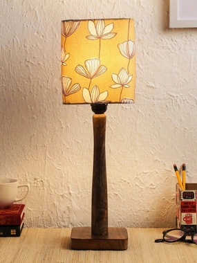 Mustard Flora Wooden Lamp decorative ceiling fixture