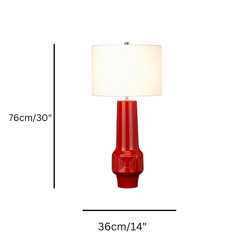 Muswell Red Ceramic Table Lamp