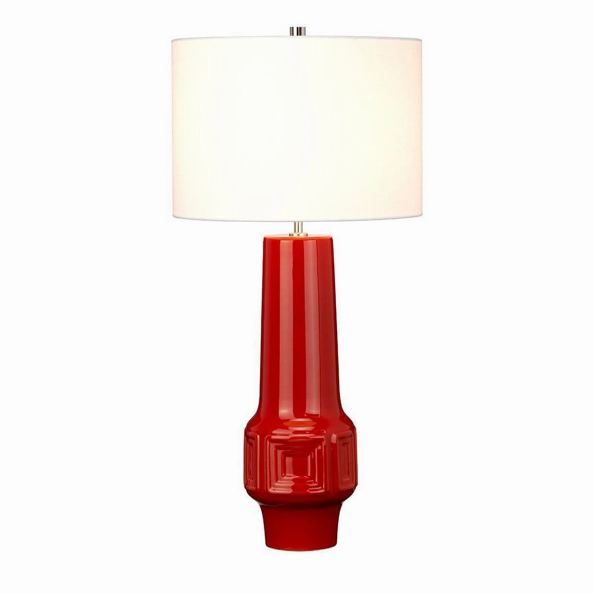 Muswell Red Ceramic Table Lamp energy-saving LED light