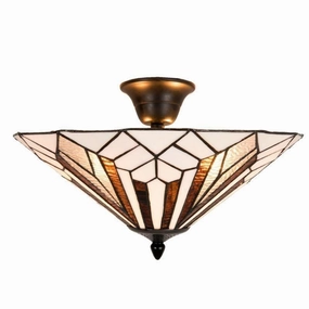 Napier Semi Flush Tiffany Ceiling Light recessed ceiling spot lamp