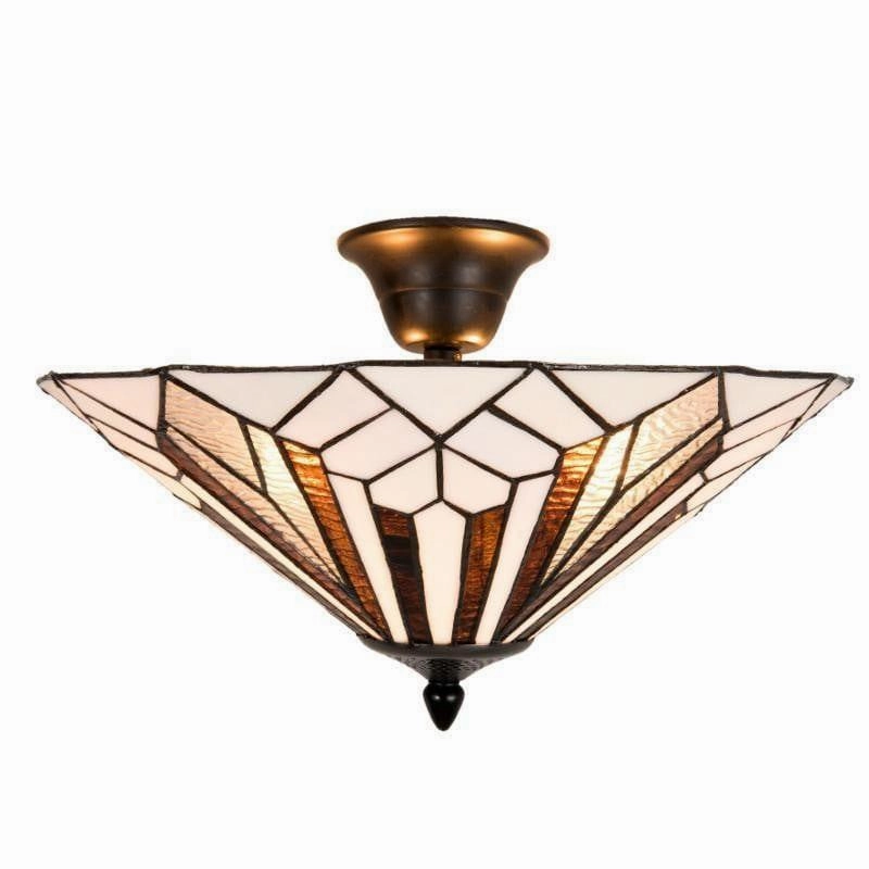 Napier Semi Flush Tiffany Ceiling Light recessed ceiling spot lamp