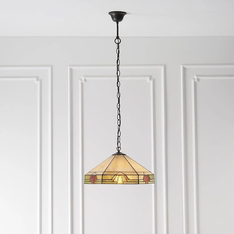 Nevada Medium Tiffany Ceiling Light - 1 Bulb Fitting recessed ceiling spot lamp