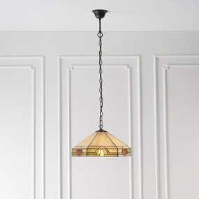 Nevada Medium Tiffany Ceiling Light - 1 Bulb Fitting recessed ceiling spot lamp