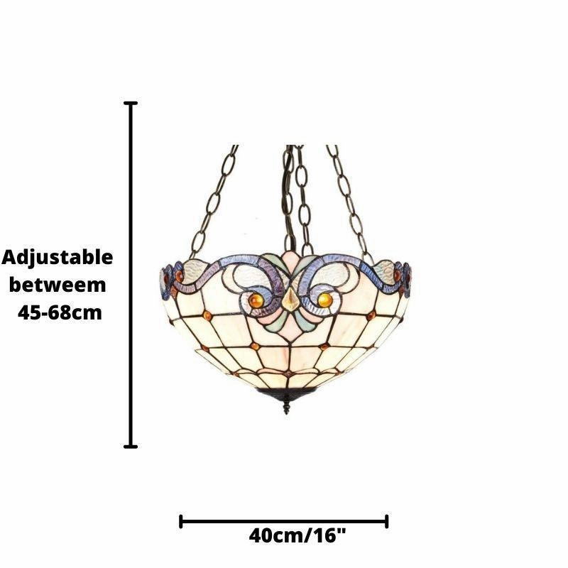 Newcastle Inverted Tiffany Ceiling Light