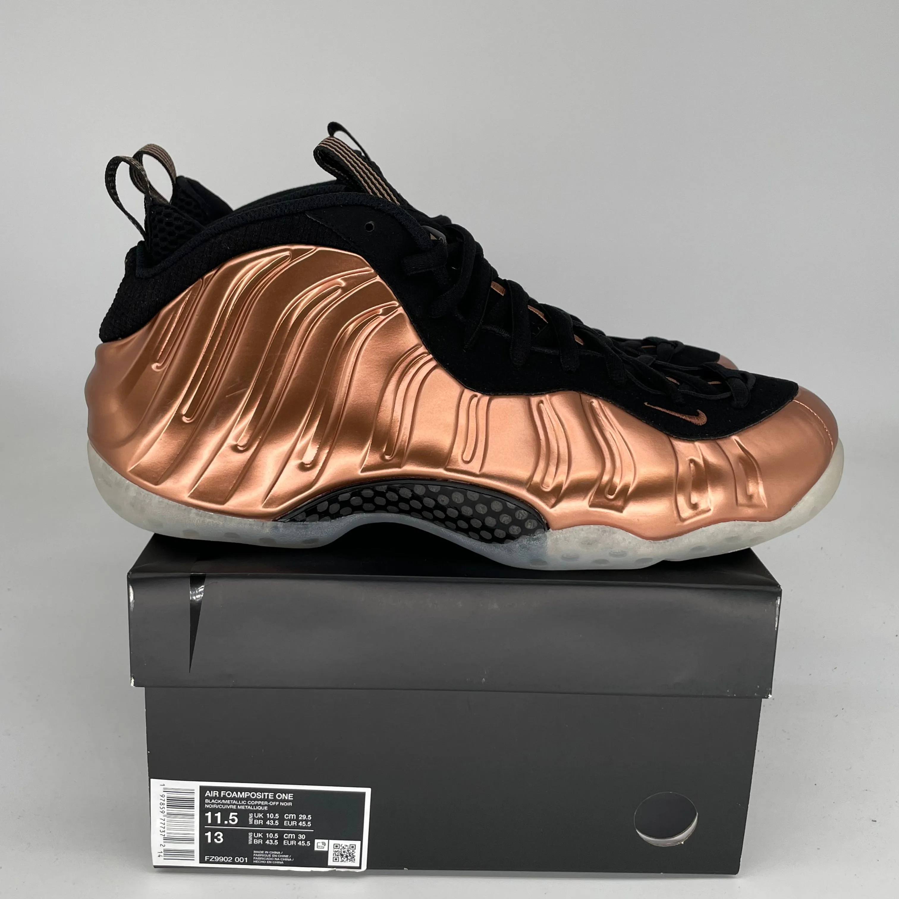 NIKE AIR FOAMPOSITE ONE COPPER SIZE 11.5 FZ9902-001