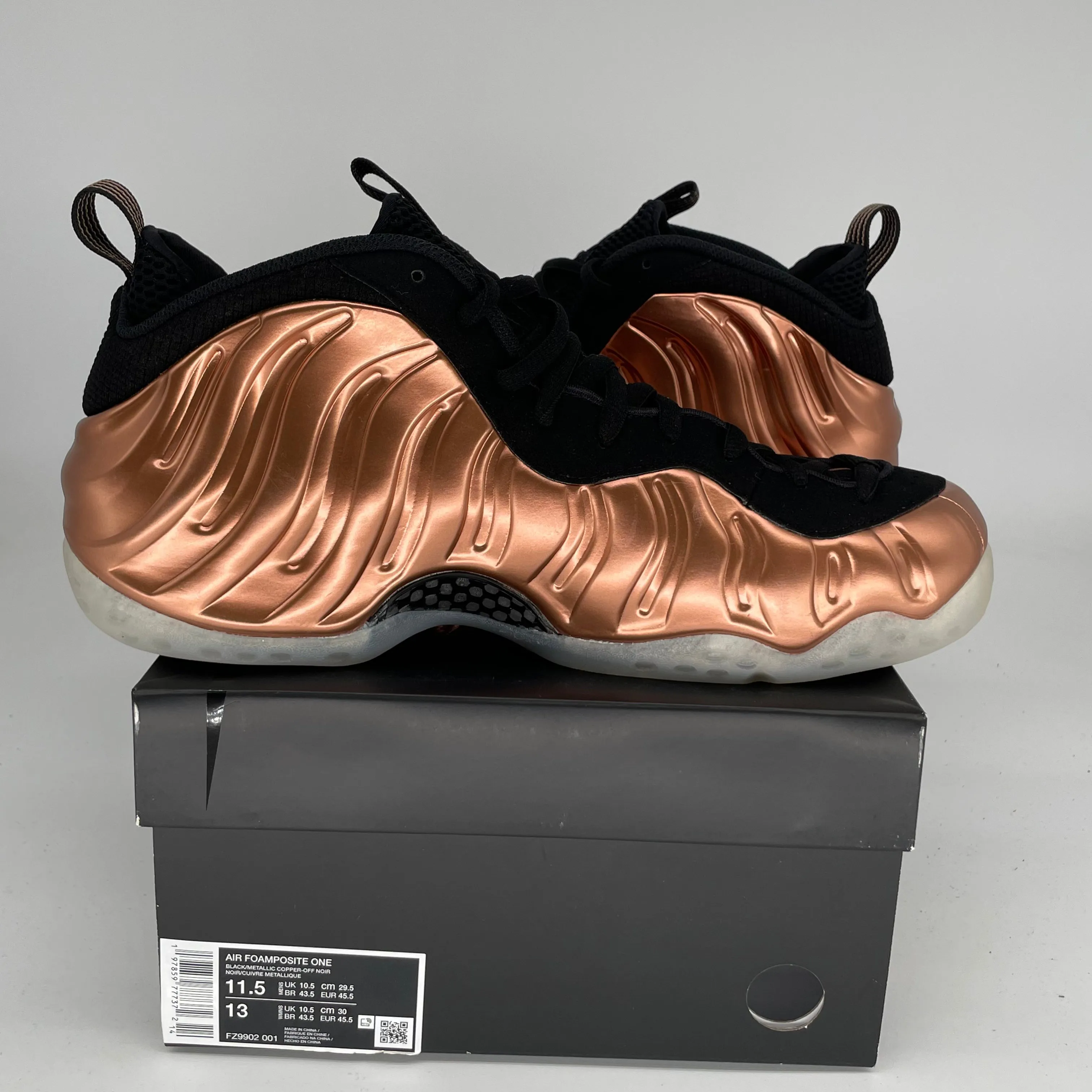 NIKE AIR FOAMPOSITE ONE COPPER SIZE 11.5 FZ9902-001