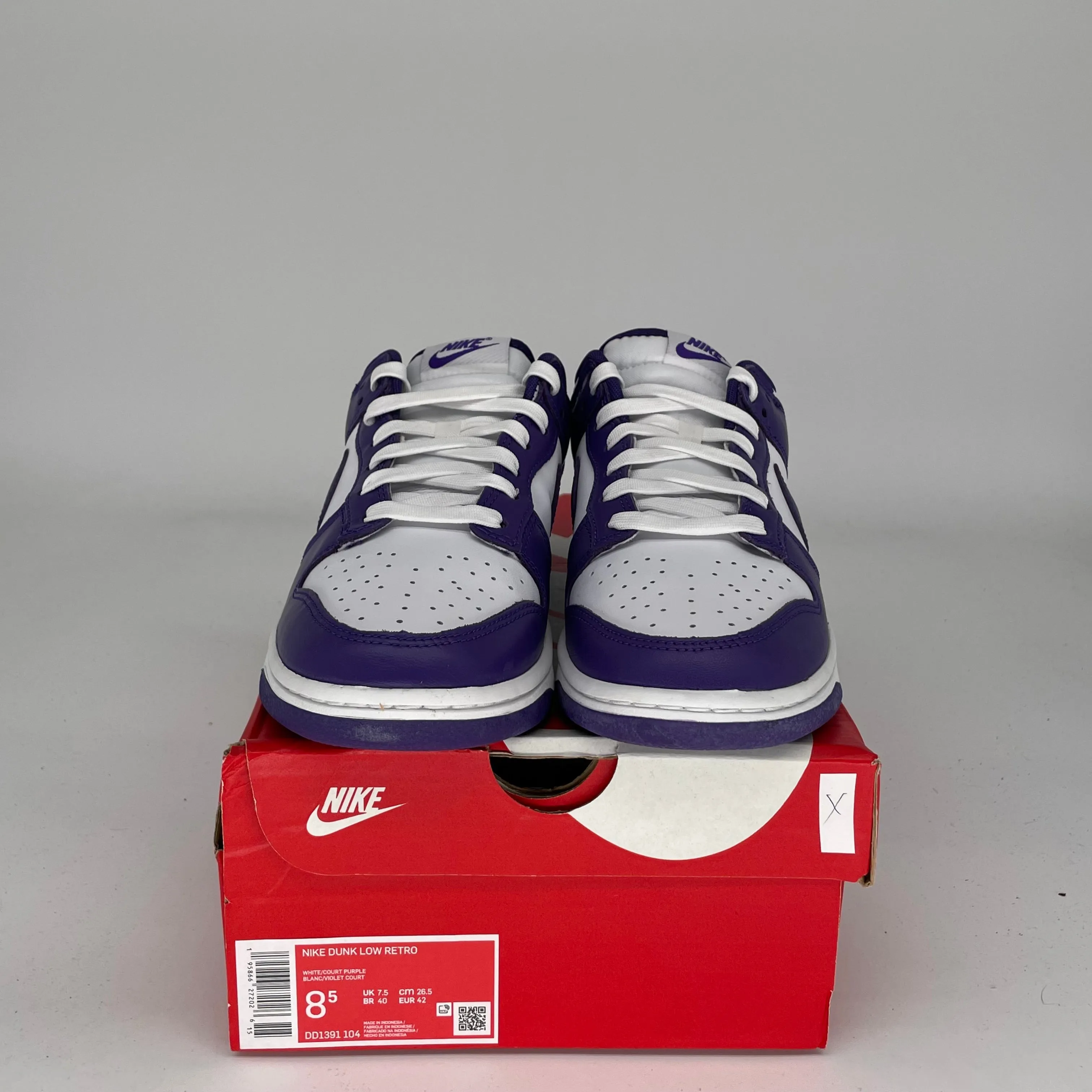NIKE DUNK LOW CHAMPIONSHIP COURT PURPLE SIZE 8.5 DD1391-104