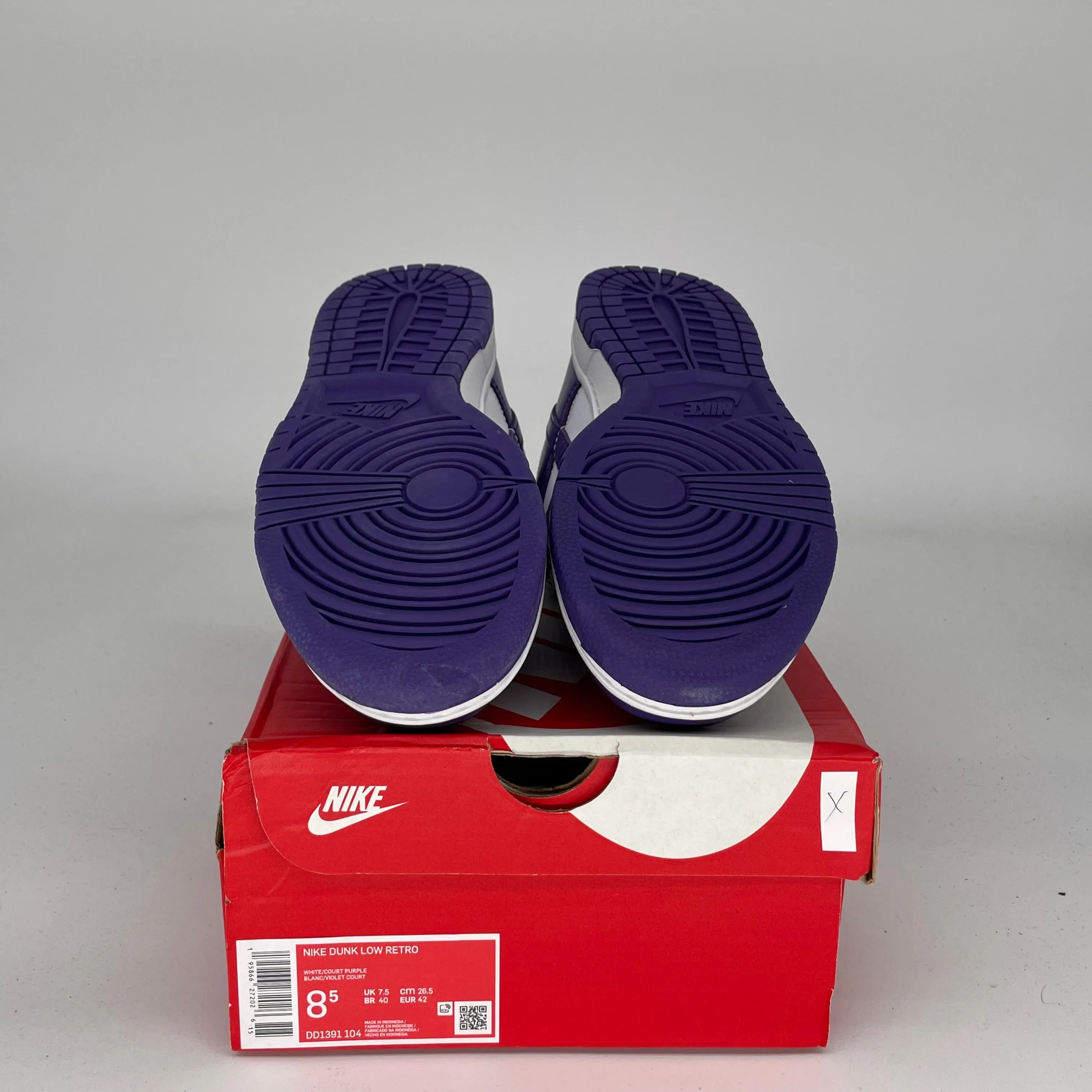 NIKE DUNK LOW CHAMPIONSHIP COURT PURPLE SIZE 8.5 DD1391-104