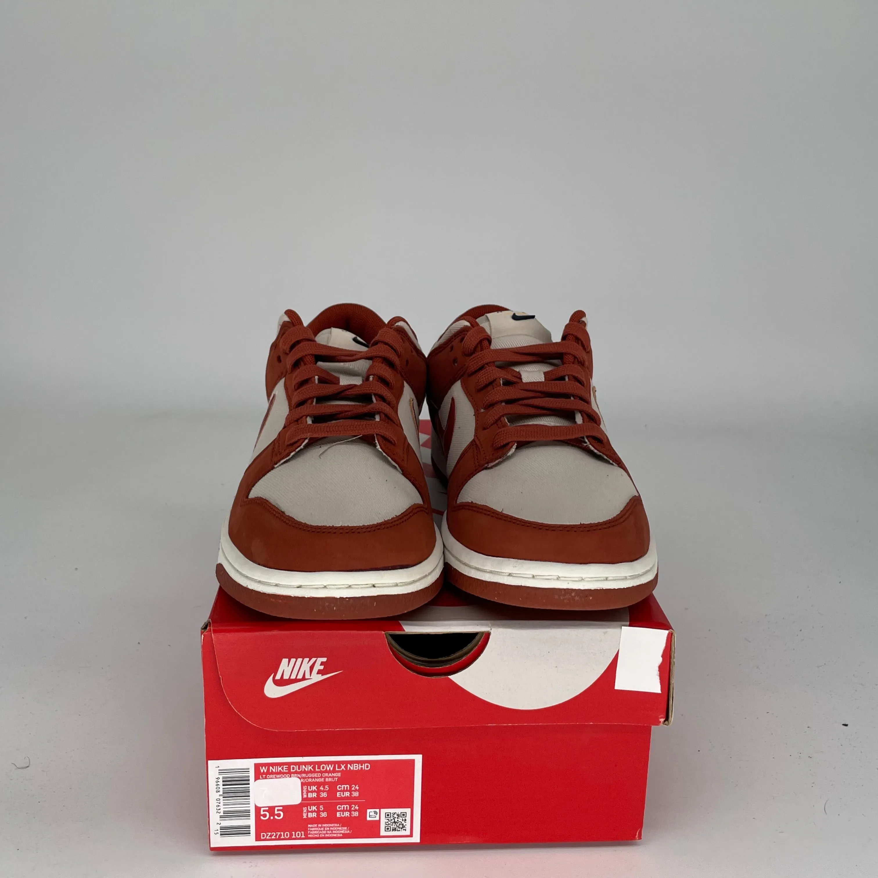 NIKE DUNK LOW LIGHT OREWOOD BROWN RUGGED ORANGE W SIZE 5.5/7W DZ2710-101