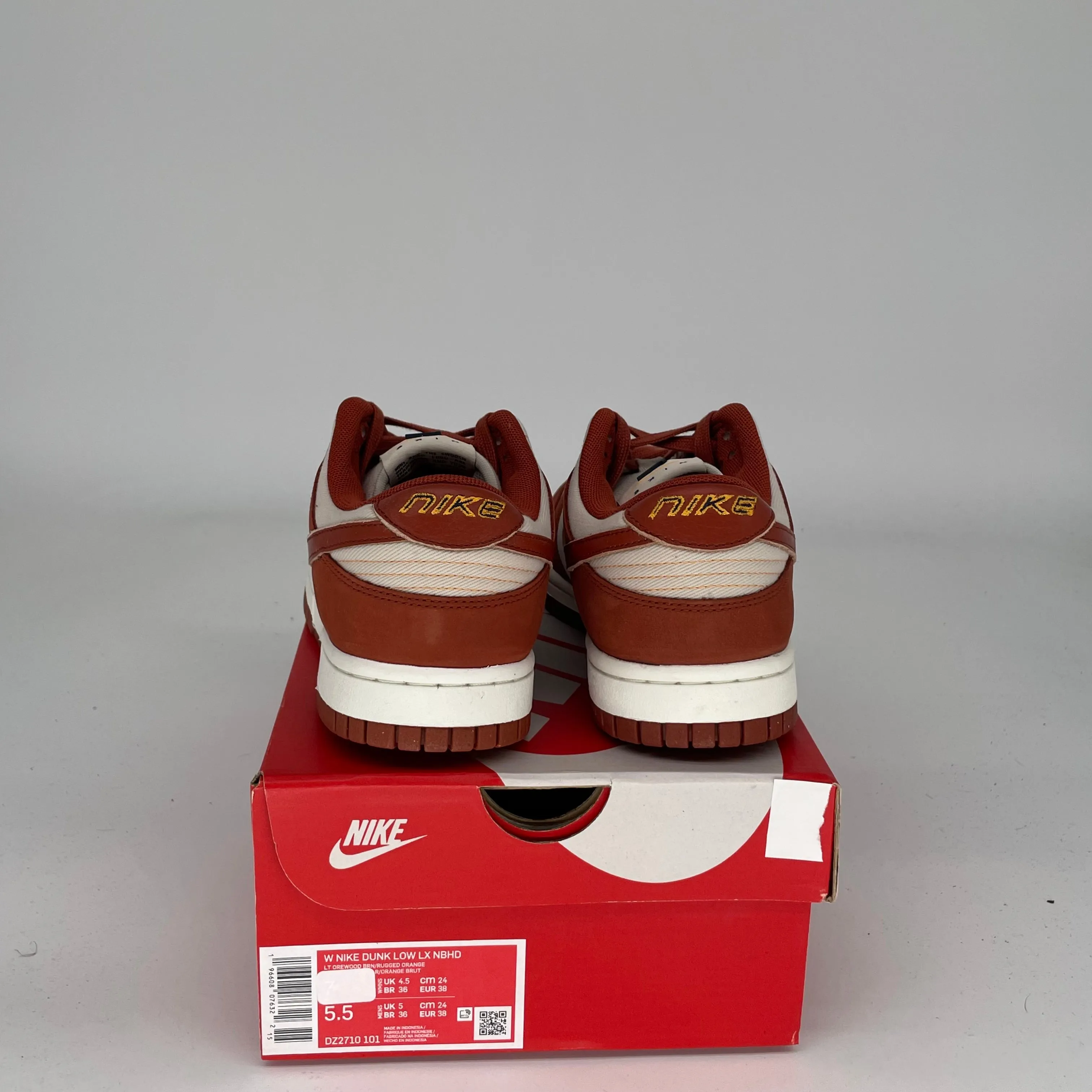 NIKE DUNK LOW LIGHT OREWOOD BROWN RUGGED ORANGE W SIZE 5.5/7W DZ2710-101