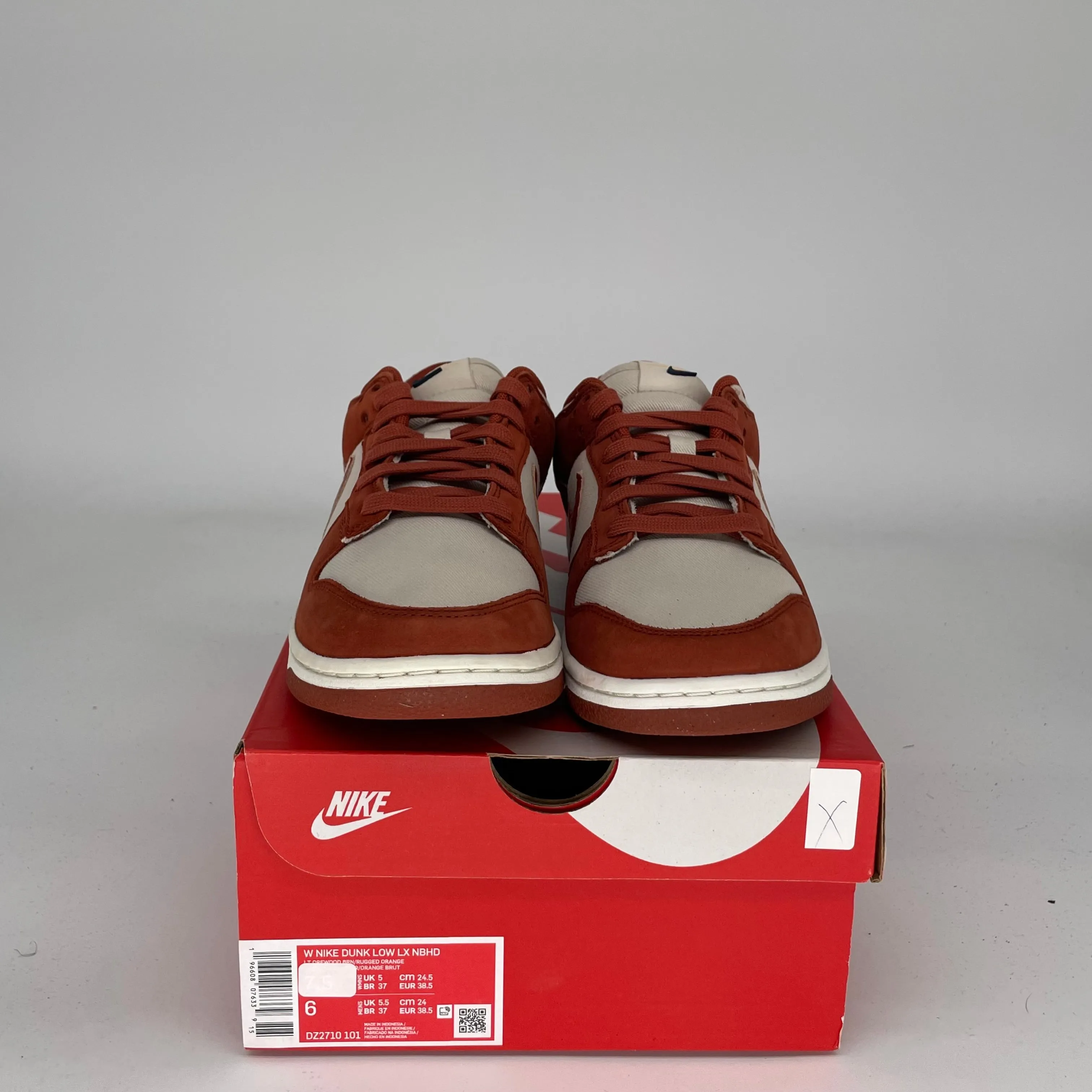 NIKE DUNK LOW LIGHT OREWOOD BROWN RUGGED ORANGE W SIZE 6/7.5W DZ2710-101