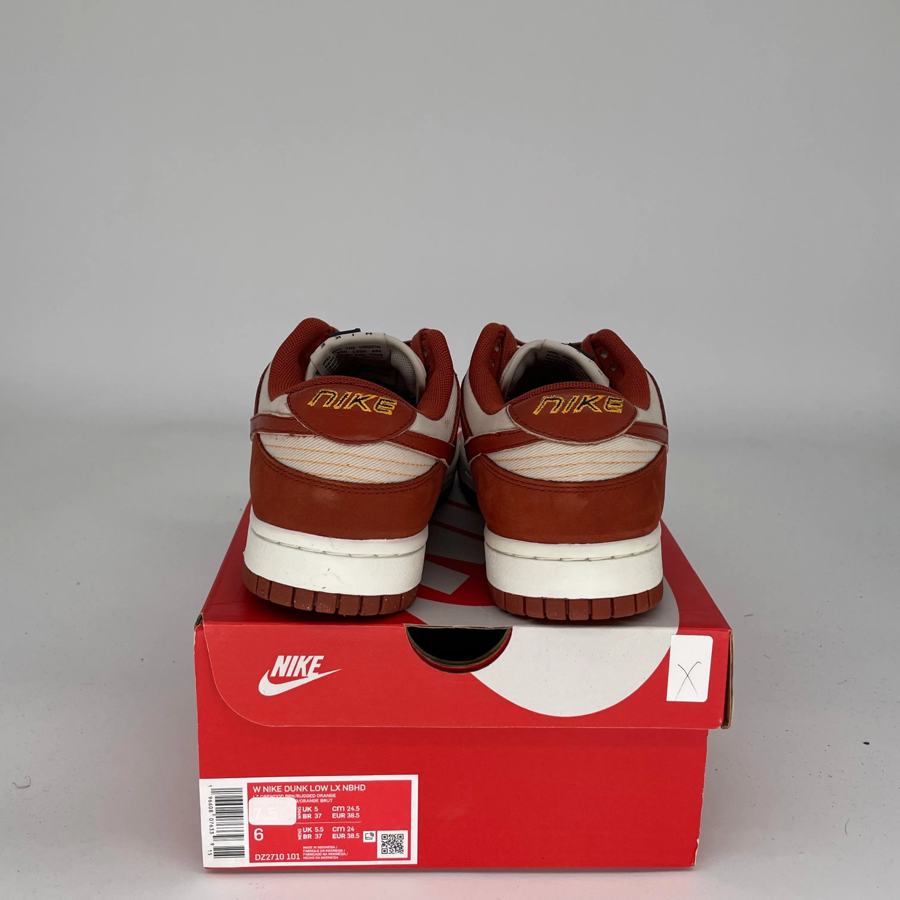 NIKE DUNK LOW LIGHT OREWOOD BROWN RUGGED ORANGE W SIZE 6/7.5W DZ2710-101