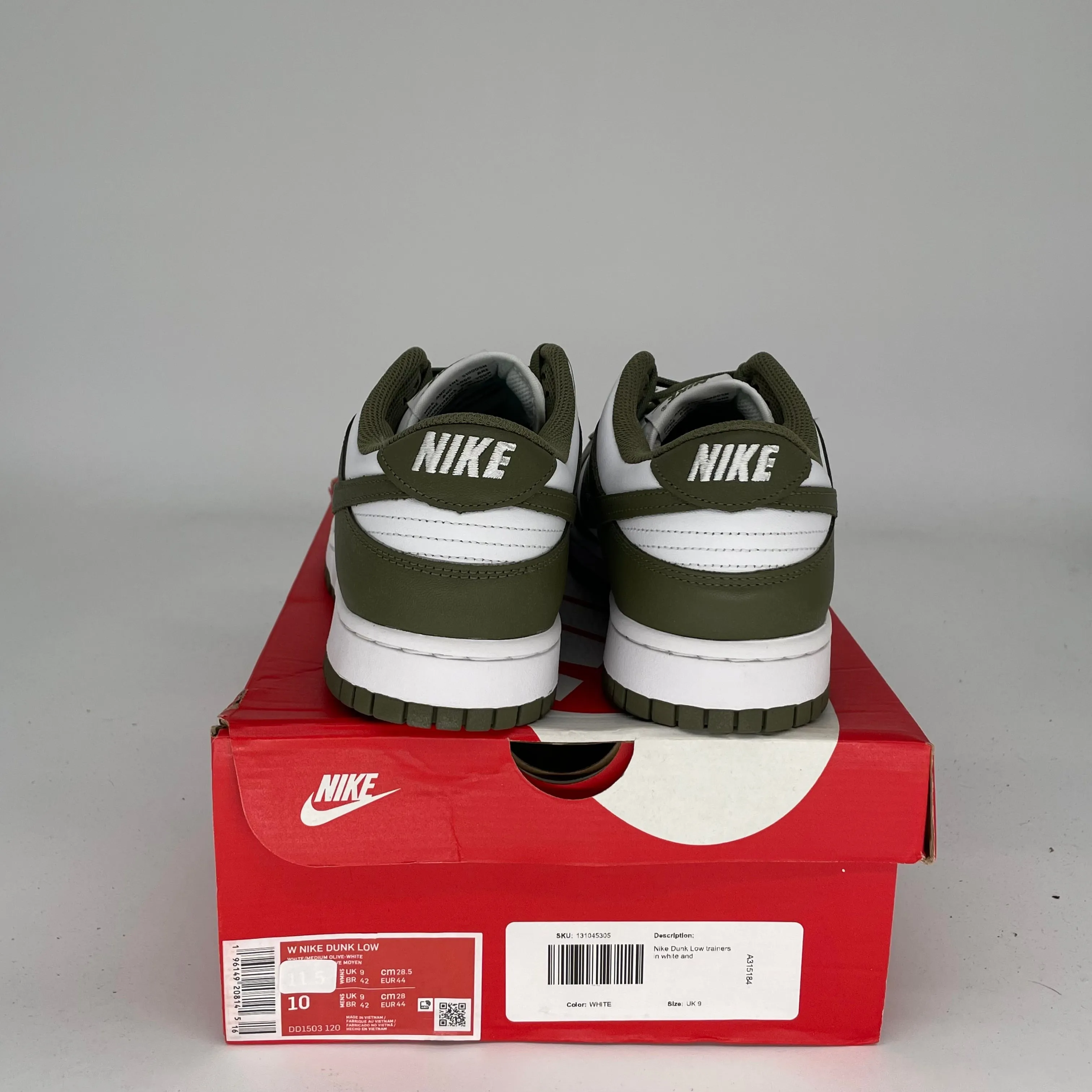 NIKE DUNK LOW MEDIUM OLIVE W SIZE 10/11.5W DD1503-120