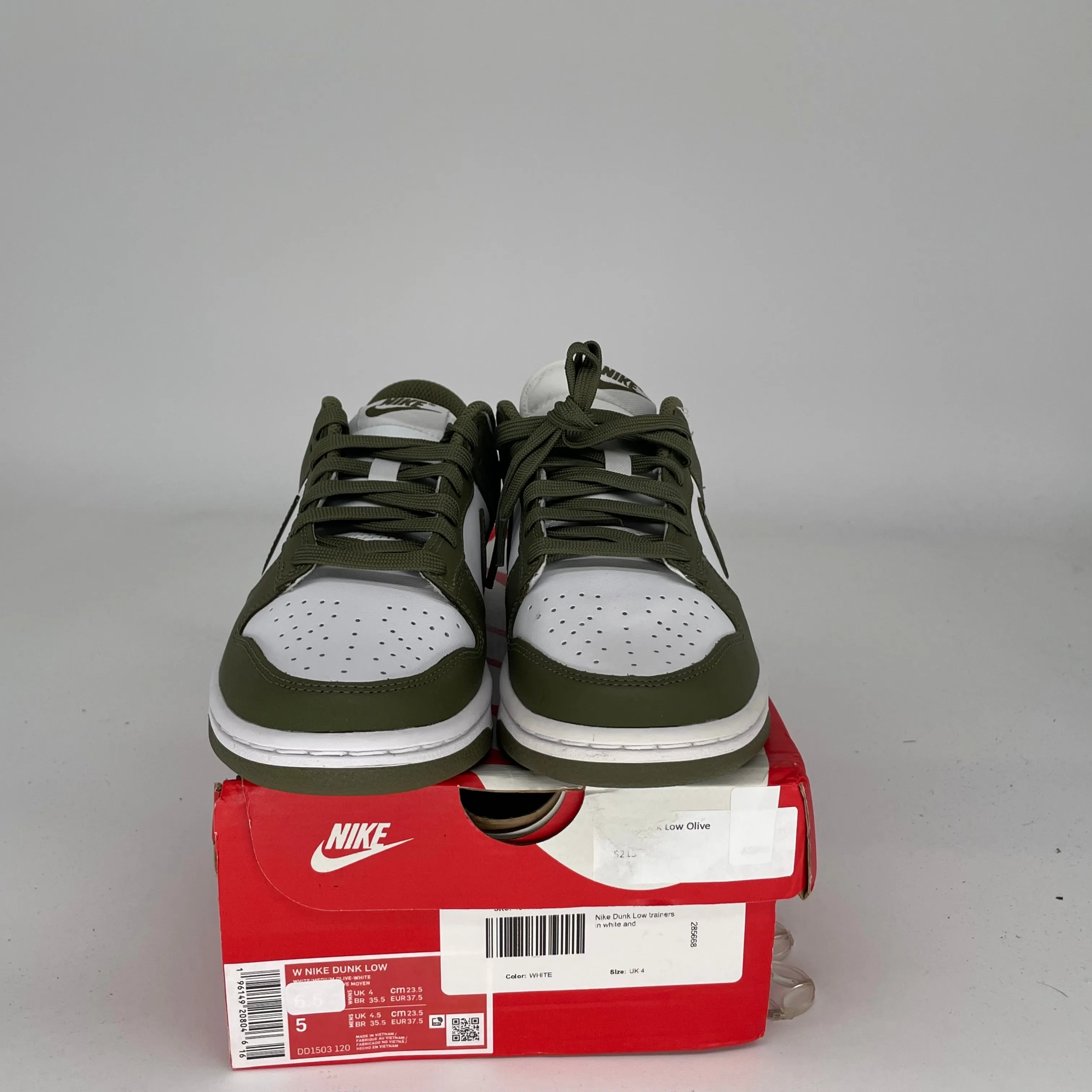 NIKE DUNK LOW MEDIUM OLIVE W SIZE 5/6.5W DD1503-120